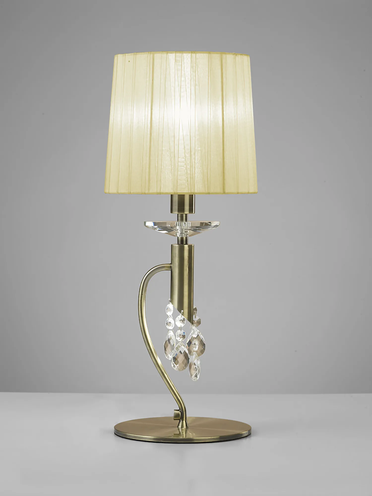 M3888/CS  Tiffany AB Crystal 49cm 1+1 Light Table Lamp